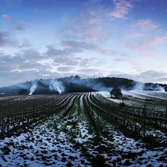 Weinreben im Winter